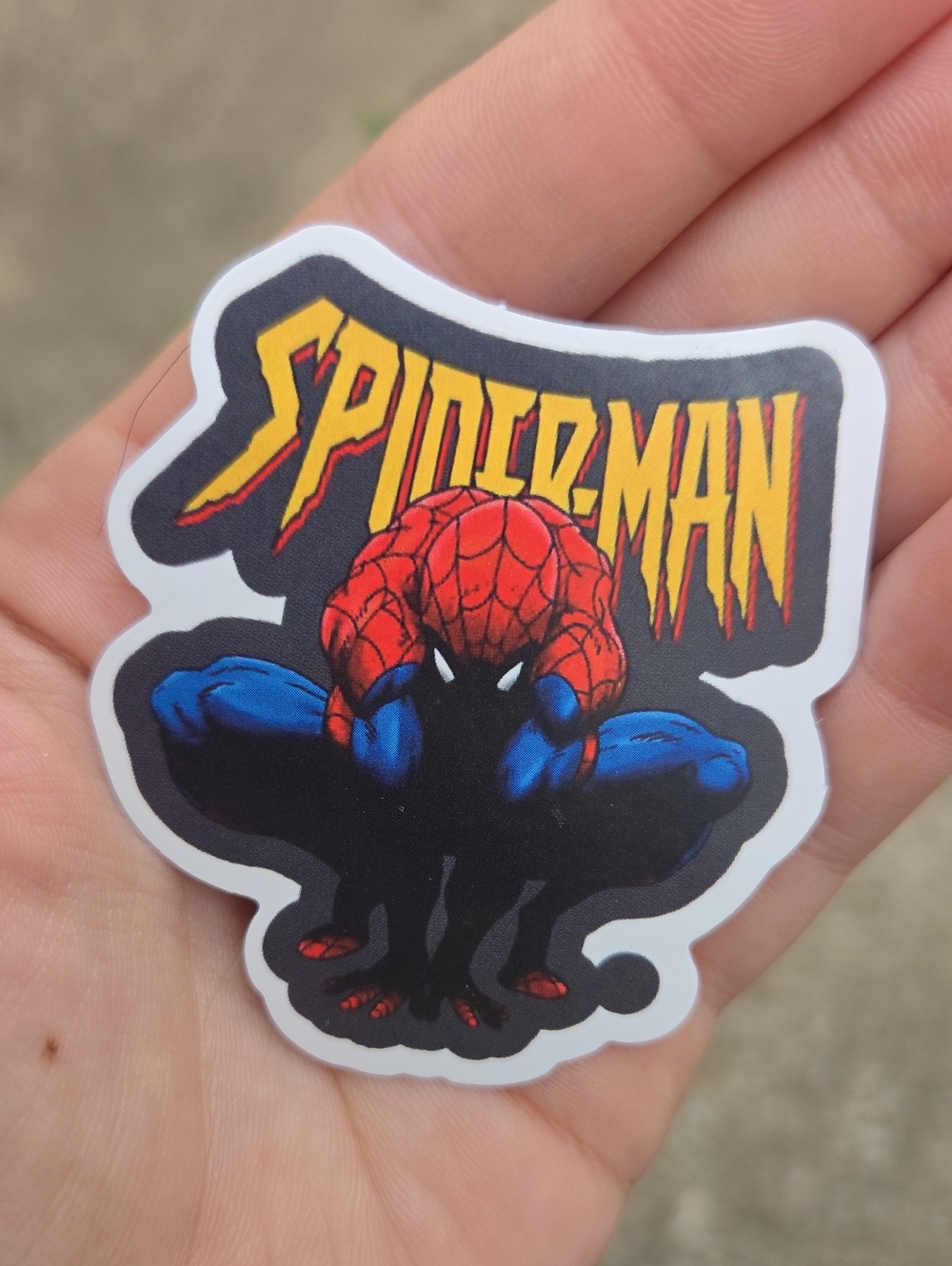 Spider-Man Red & Blue Sticker - Superhero Party Supply